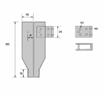 Pair of inserts for outside/inside measurement, L=100 mm