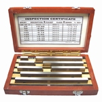 Set of 8 steel block gauges, 125~500mm, class 0