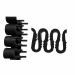 Box of 100 plastic retaining clips for 5 samples, black